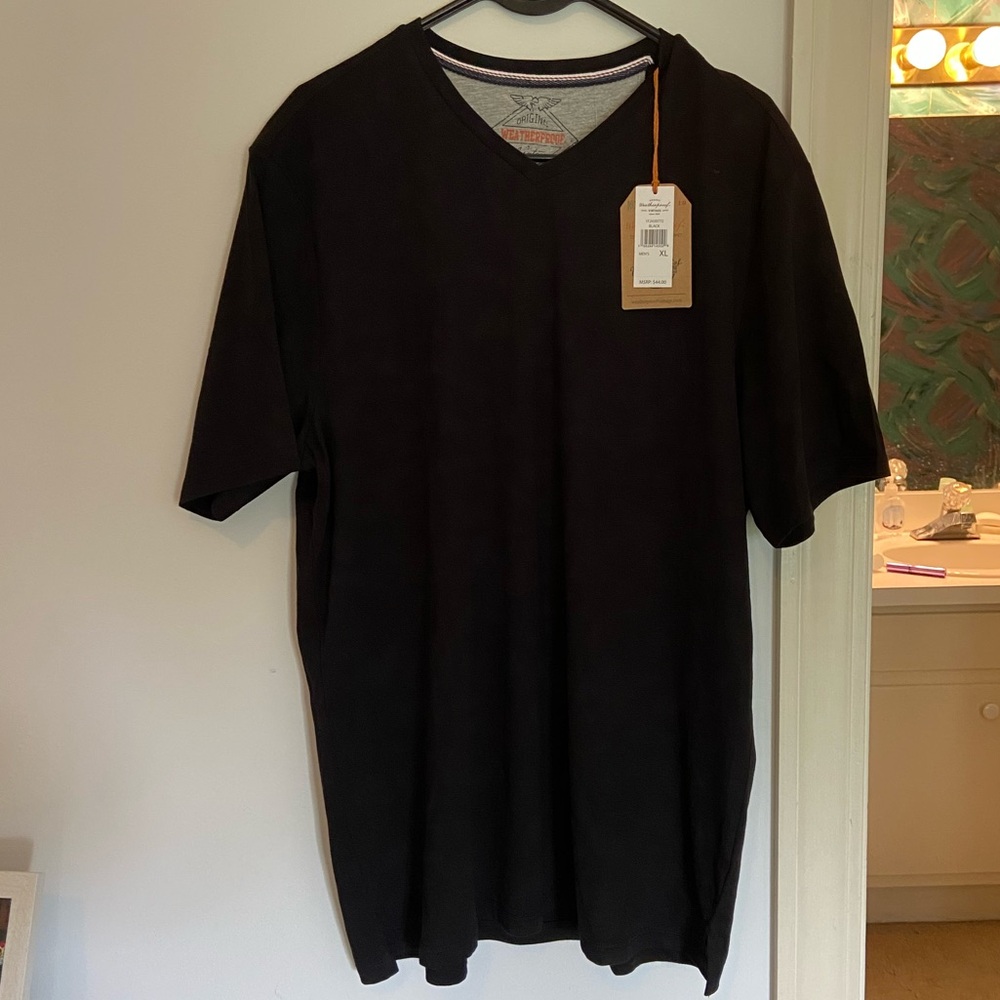 Black V-Neck Men's Shirt